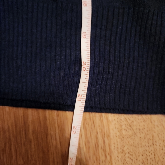 American Eagle Knit Button Cardigan Sweater Vest Short Sleeve Navy Blue Small - Picture 7 of 8